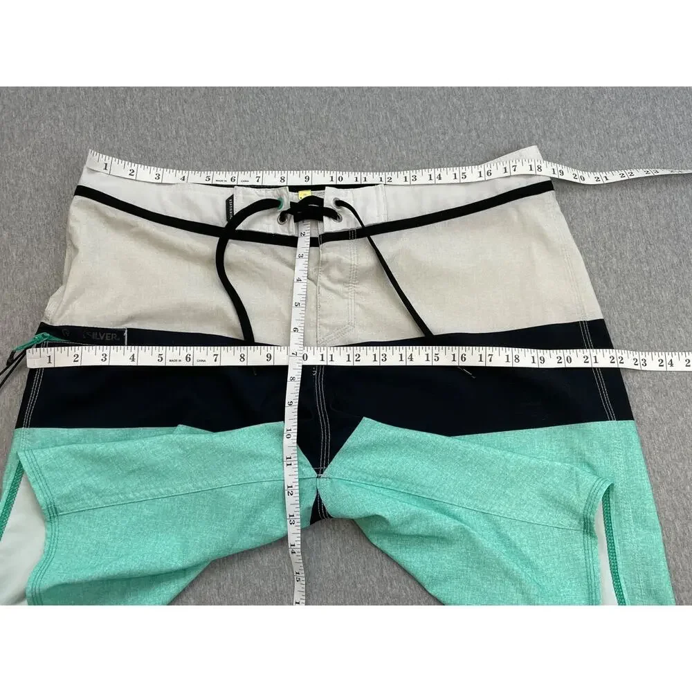 Quiksilver Board Shorts Mens 34 Performance Swim‎ Cargo Stretch 10